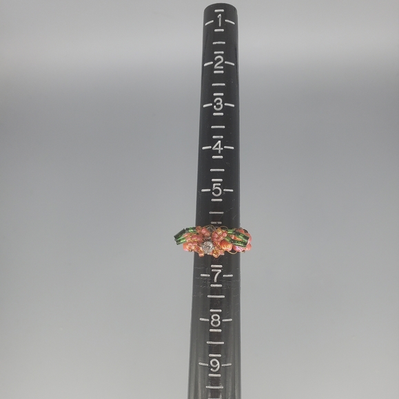 Rose Flower Beaded Ring - Picture 5 of 9